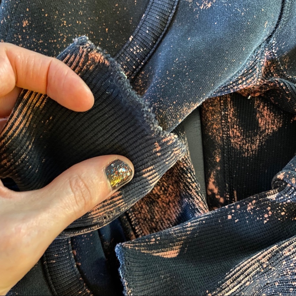 Lululemon Scuba Hoodie Black Custom Bleached 8 - Picture 12 of 16